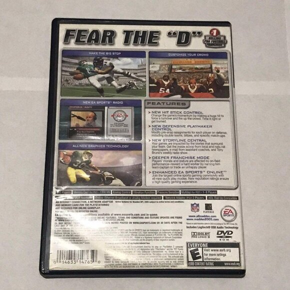 PS2 Madden NFL 2005 (Mint) PlayStation 2 - Picture 2 of 3
